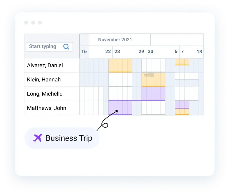 Work scheduling calendar