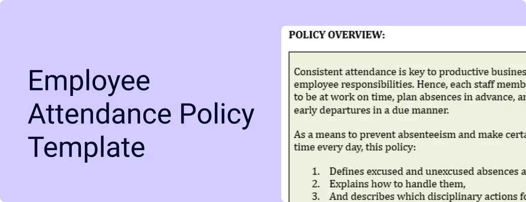 Employee Attendance Policy Template