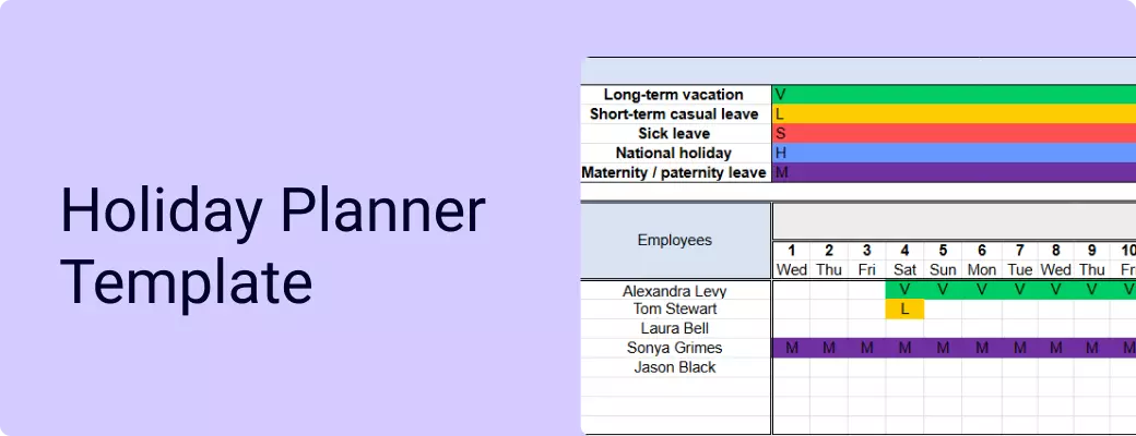 Holiday Planner Template