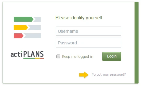 How to login in actiPLANS