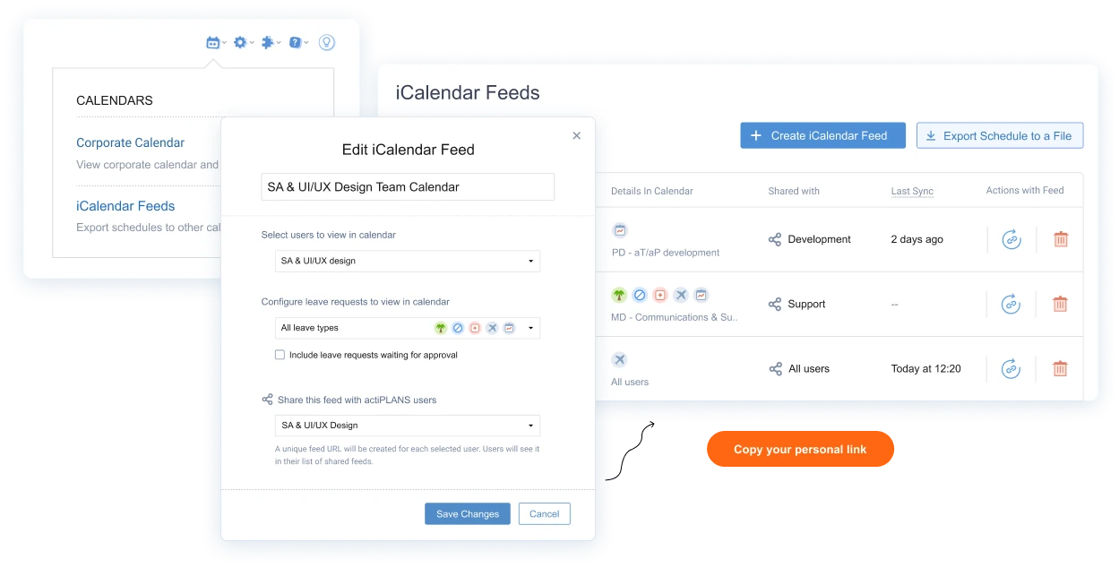 How to export attendance records from actiPLANS into any calendar