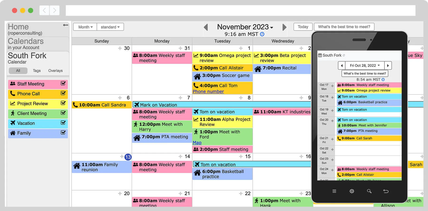 Keep&Share, team calendar apps