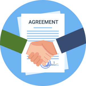 Telework agreement + a handshake