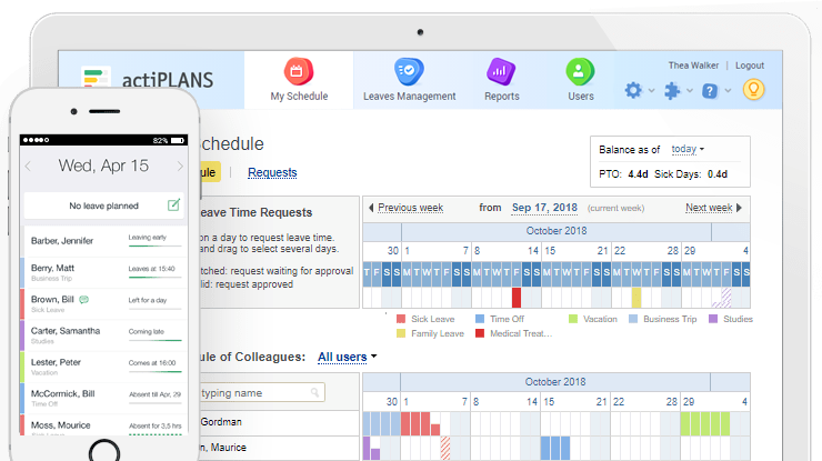 actiPLANS leave management software