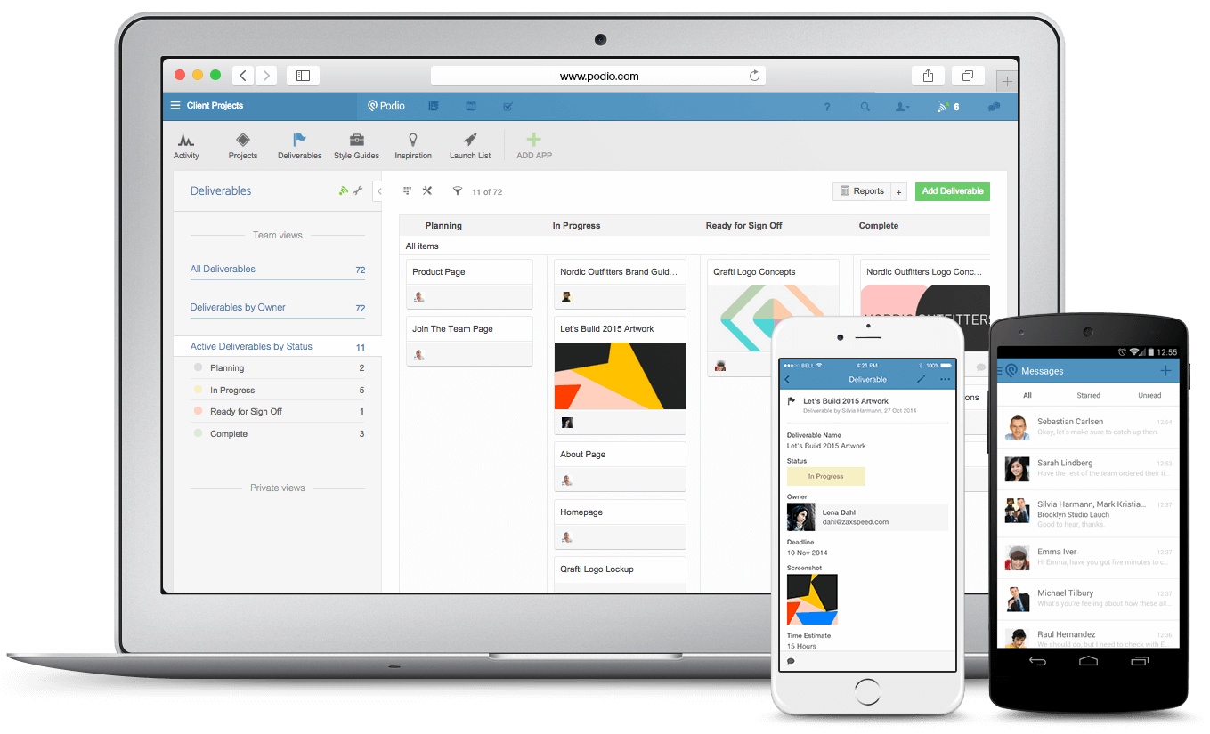 Podio - project scheduling software