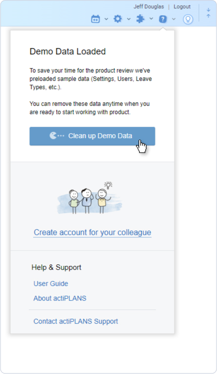 Clean up demo data, actiPLANS