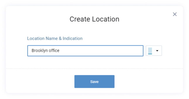 Create Location in actiPLANS