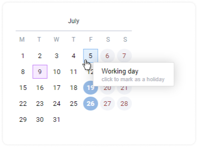 Calendar Tooltip