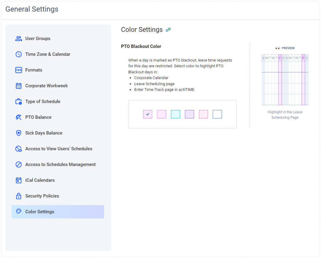 Color and Logo Settings