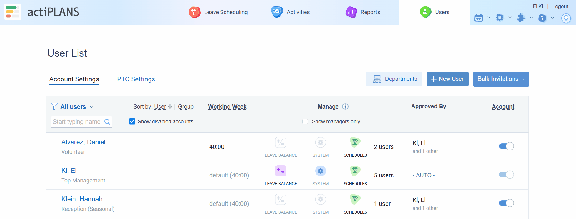 Integration with actiTIME