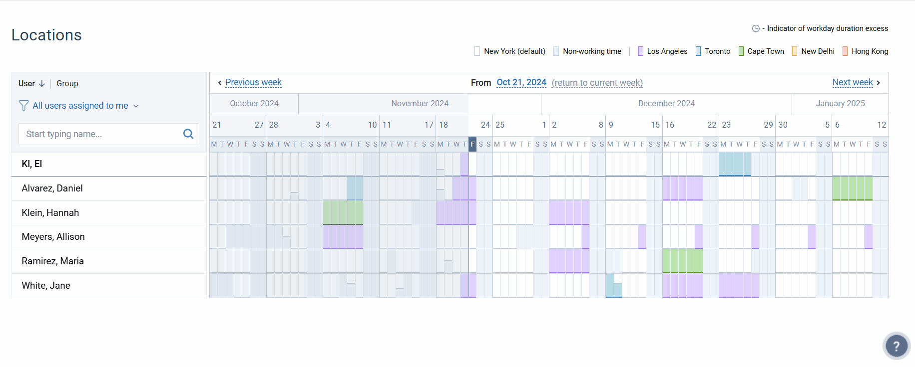 Location Scheduling