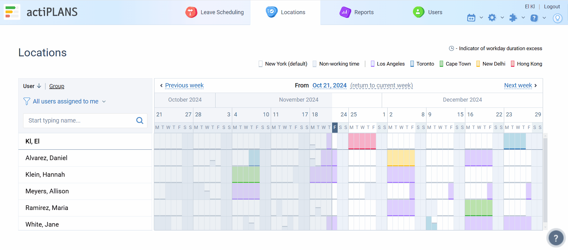 Type of Schedule